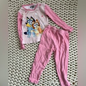 Bluey 5T pink two piece pajama set